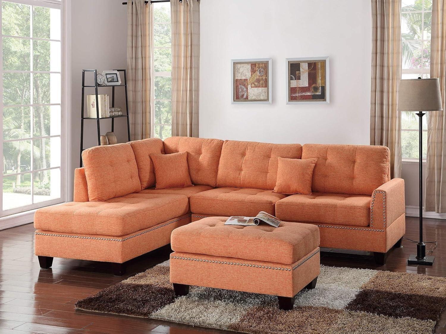 Our Take on the Citrus Color 3-Piece Reversible Sectional Sofa