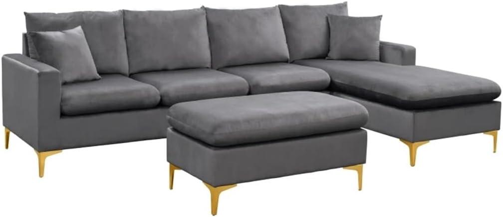 Our Honest Take on the Elegant Velvet 110.6″ L-Shape Sofa