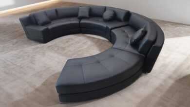 Our Take on the Stendmar Round Modern Leather Sectional Sofa Set