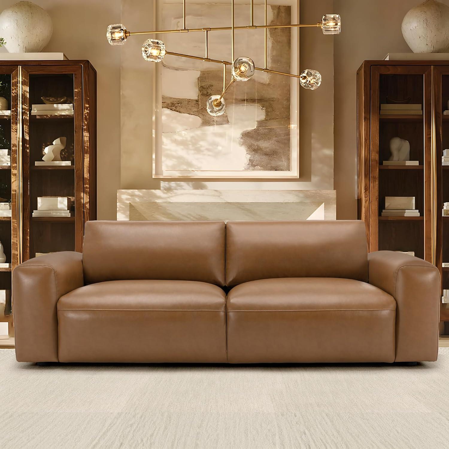 Why We Love the COLAMY 95″ Oversized PU Leather Sofa Together