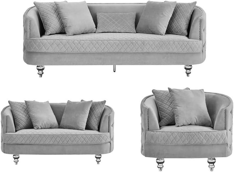 Our Honest Take: Moderns Velvet Cushioned Sofa in Beige/Orange