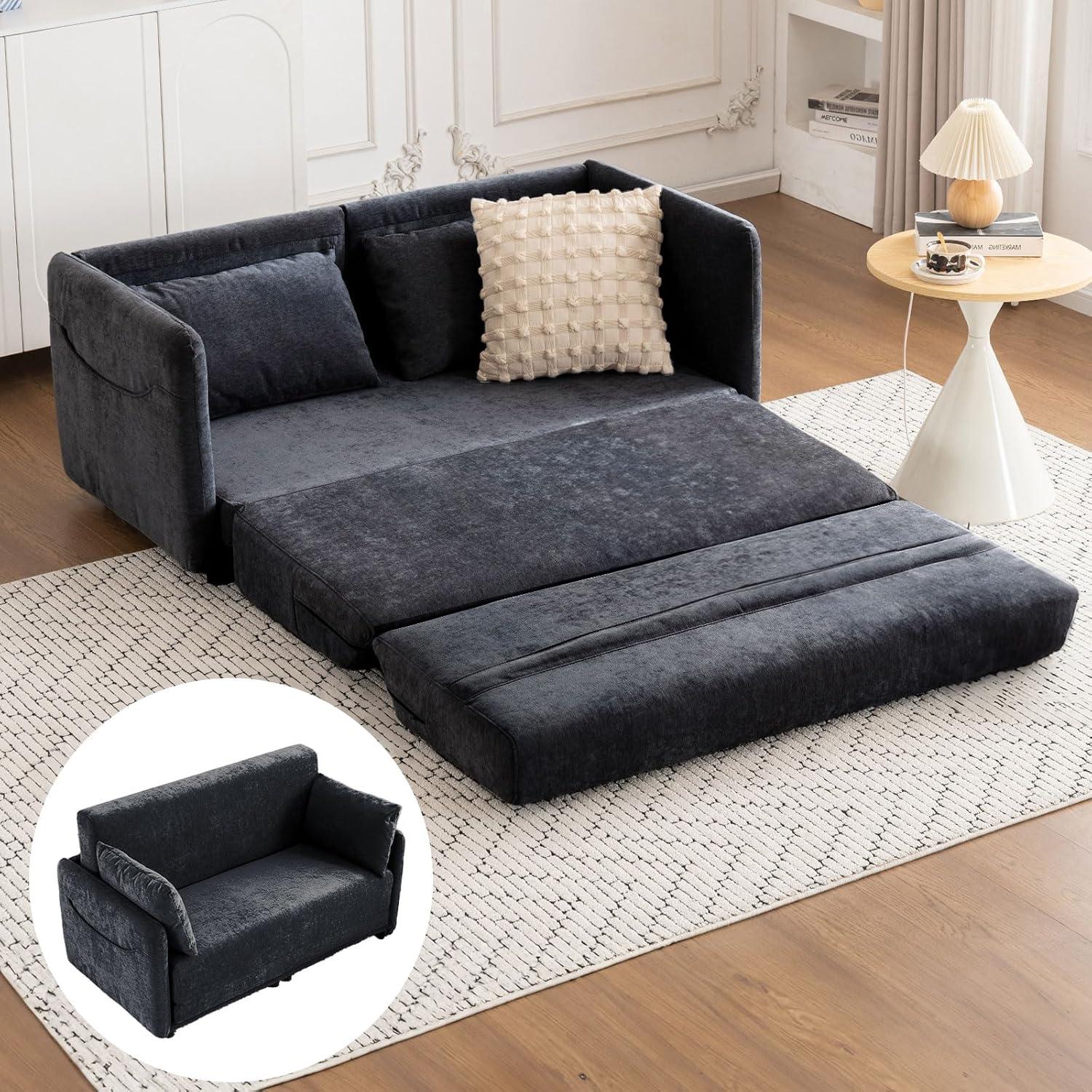 Our Honest Take on the 2-in-1 Chenille Futon Sofa Bed