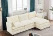 Our Cozy Take on the Cream White L-Shaped Sectional Couch