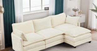 Our Cozy Take on the Cream White L-Shaped Sectional Couch