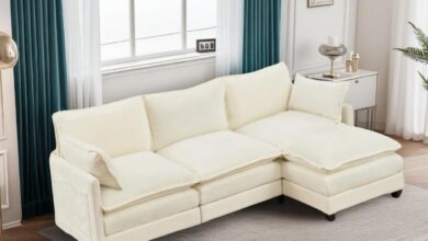 Our Cozy Take on the Cream White L-Shaped Sectional Couch