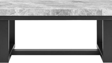 Why We Love the Steve Silver Lucca Gray Marble Cocktail Table