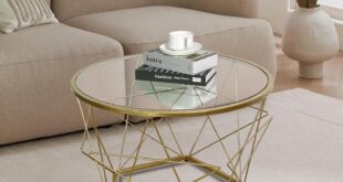 Our Take on the Sleek Gold Glass and Metal Round Coffee Table