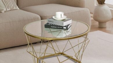 Our Take on the Sleek Gold Glass and Metal Round Coffee Table