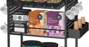 Our Take on the Compact Rolling Coffee Bar Cabinet with Power Outlet