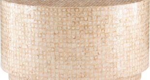 Our Take on the Linon Gold Capiz Mosaic Kiro Coffee Table’s Glam Appeal