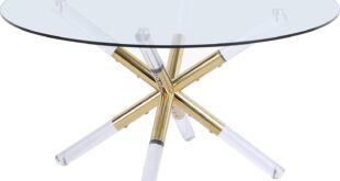 Our Honest Take on the Meridian Mercury Acrylic Gold Coffee Table