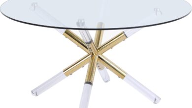 Our Honest Take on the Meridian Mercury Acrylic Gold Coffee Table