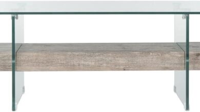 Why We Love the Safavieh Kayley Glass Coffee Table in Our Space