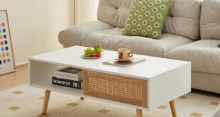 Why We Love Our Boho Rattan Coffee Table with Smart Storage