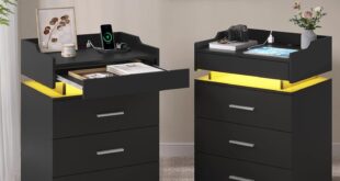 How Our Black Nightstand Set Transformed Bedroom Storage & Charging