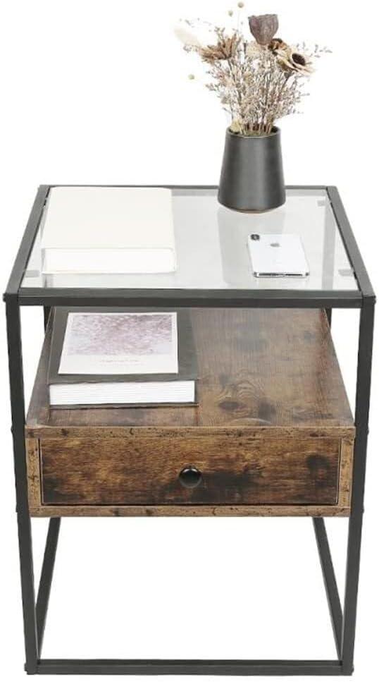 Our Honest Take on the Industrial Glass Metal Bedside Table