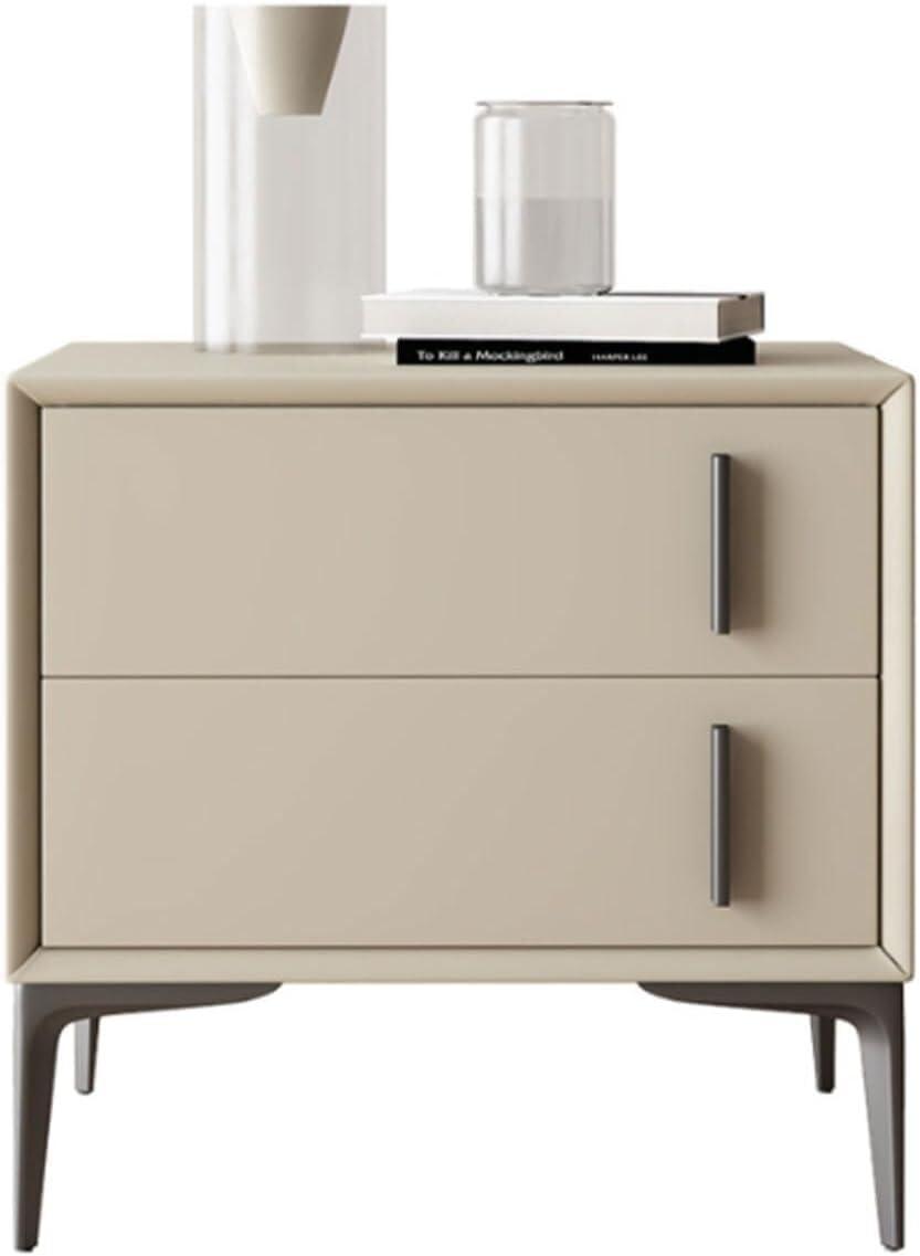 Why We Love This Sleek PU Leather Nightstand with Storage