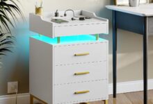 Our Take on the White Nightstand with Charging and LED Magic