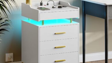 Our Take on the White Nightstand with Charging and LED Magic