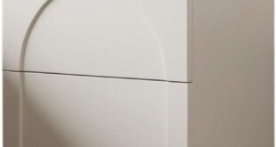 Modern Leather-Finish Night Stand: Stylish Storage for Small Spaces