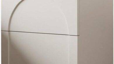 Modern Leather-Finish Night Stand: Stylish Storage for Small Spaces
