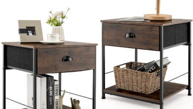 Our Honest Take on the Giantex Industrial Nightstand Set of 2