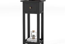 How We Tamed Clutter with the Giantex Narrow End Table