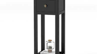 How We Tamed Clutter with the Giantex Narrow End Table