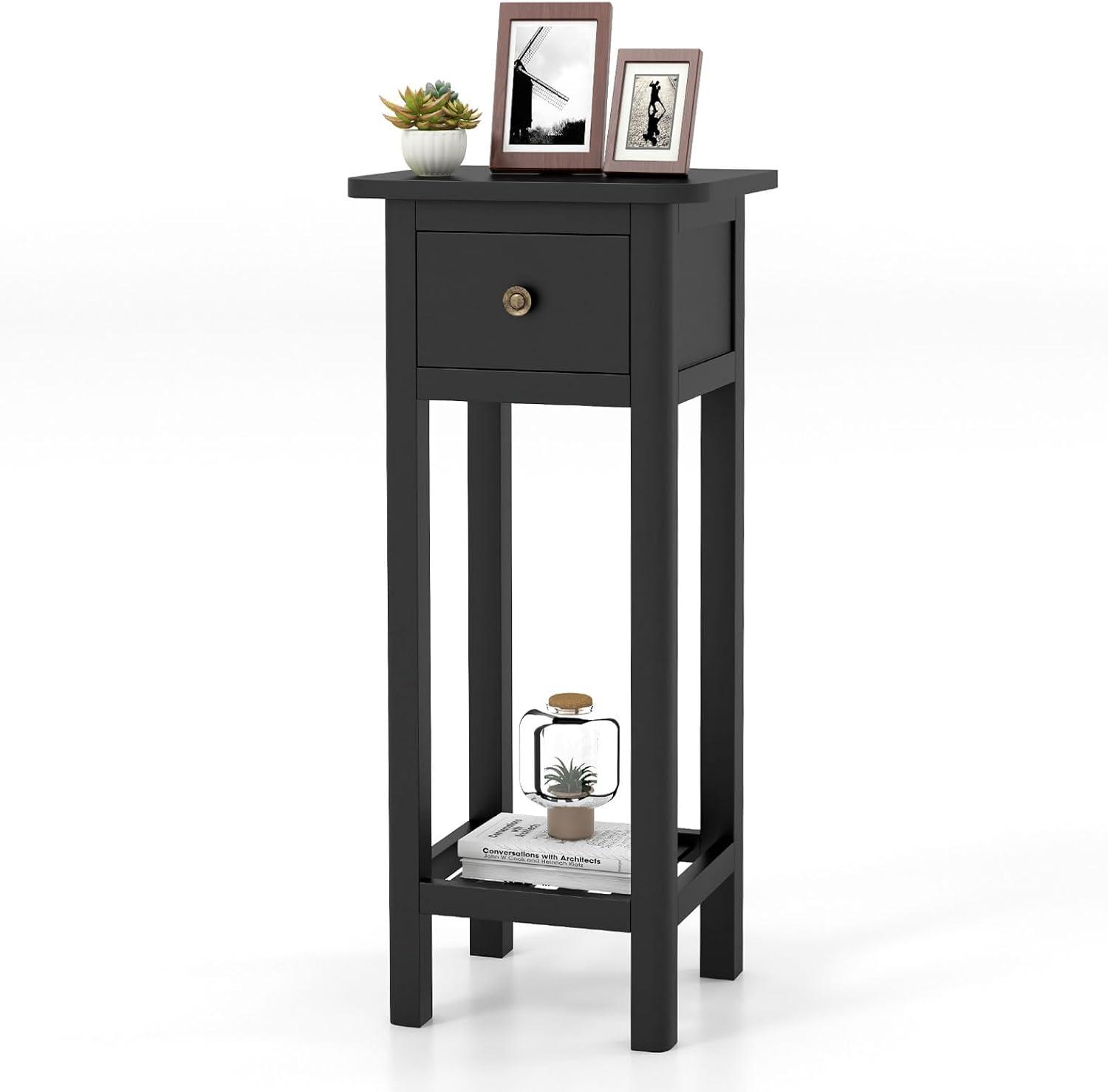 How We Tamed Clutter with the Giantex Narrow End Table