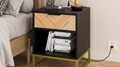 Our Take on the Mid Century Nightstand with Charging Station