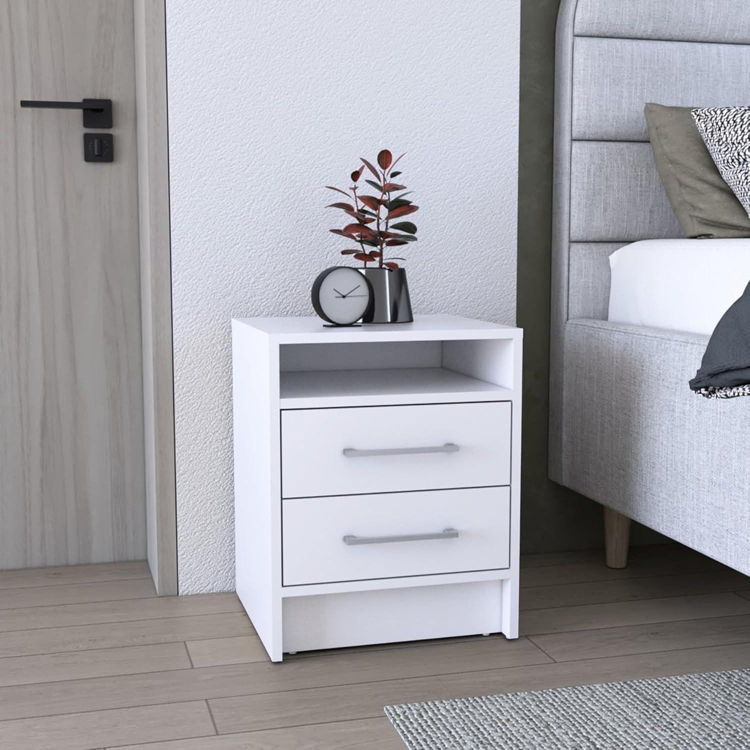 Our Review: Stylish 24″ White Nightstand with Ample Storage Space