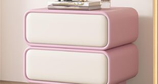 Our Honest Take on the Stylish Pink+White Nightstand with Storage
