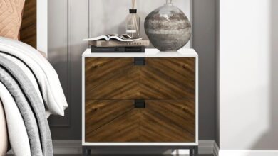 Why We Love the Lexicon Erath Nightstand’s Sleek Two-Tone Design