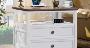 Why We Love Our Farmhouse Nightstand with Charging Station