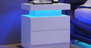Our Take on the White LED Nightstand with Storage and Style