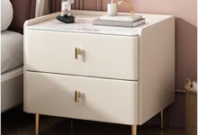 Why We Love This Simple Beige Bedside Table for Our Bedroom Storage