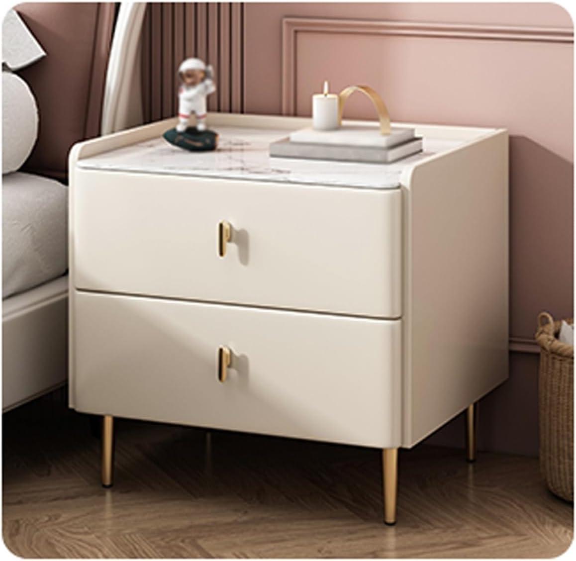Why We Love This Simple Beige Bedside Table for Our Bedroom Storage