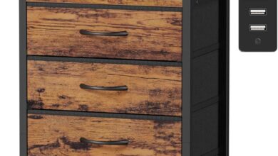 How We Loved Furnulem’s Rustic Nightstand with Charging Power