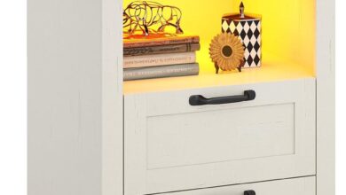 Why We Love This Farmhouse Nightstand with Charging Station