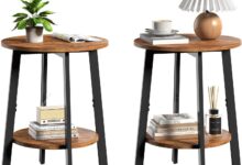 Our Honest Take on This Rustic Brown Side Table Set for Small Spaces