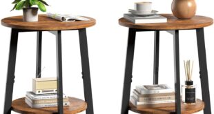 Our Honest Take on This Rustic Brown Side Table Set for Small Spaces