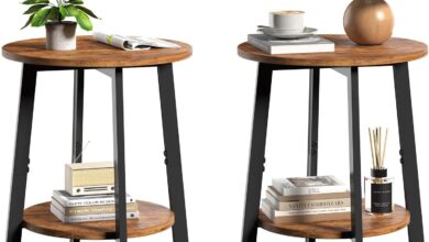 Our Honest Take on This Rustic Brown Side Table Set for Small Spaces