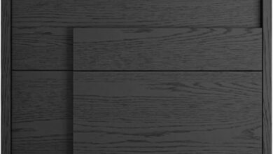 Our Take on the Sleek All Wood Brown & Black Nightstand