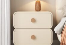 Why We Love This Modern Wooden Nightstand with Sliding Drawers