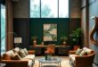 23 Elegant Ideas to Create a Luxury Forest Green and Gold Home Office Sanctuary