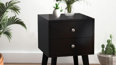 How We Organized Our Space with a Stylish Mid-Century Nightstand
