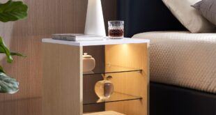 Our Take on the LED Wooden Nightstand: Stylish Storage & Lighting