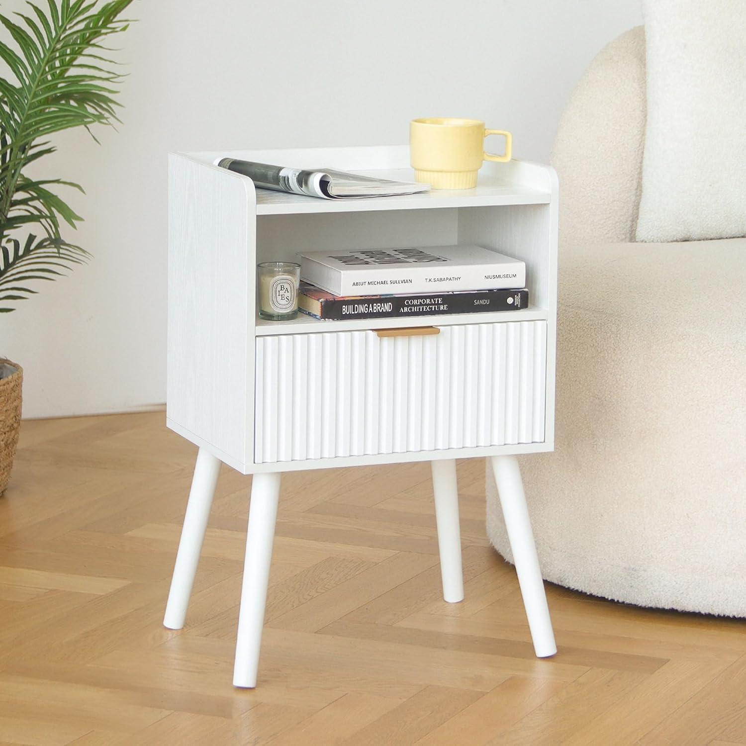 Our Honest Take on the AWASEN White Fluted Nightstand Review