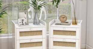 Our Take on the Elegant White Rattan Nightstands Set of 2