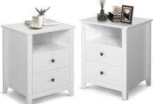 How We Styled and Tested Our Modern White Nightstand Set of 2